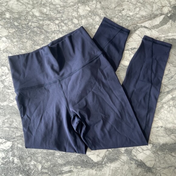 Pants - PureLuxe Fabletics Pull on High Waisted Leggings Medium Navy Blue